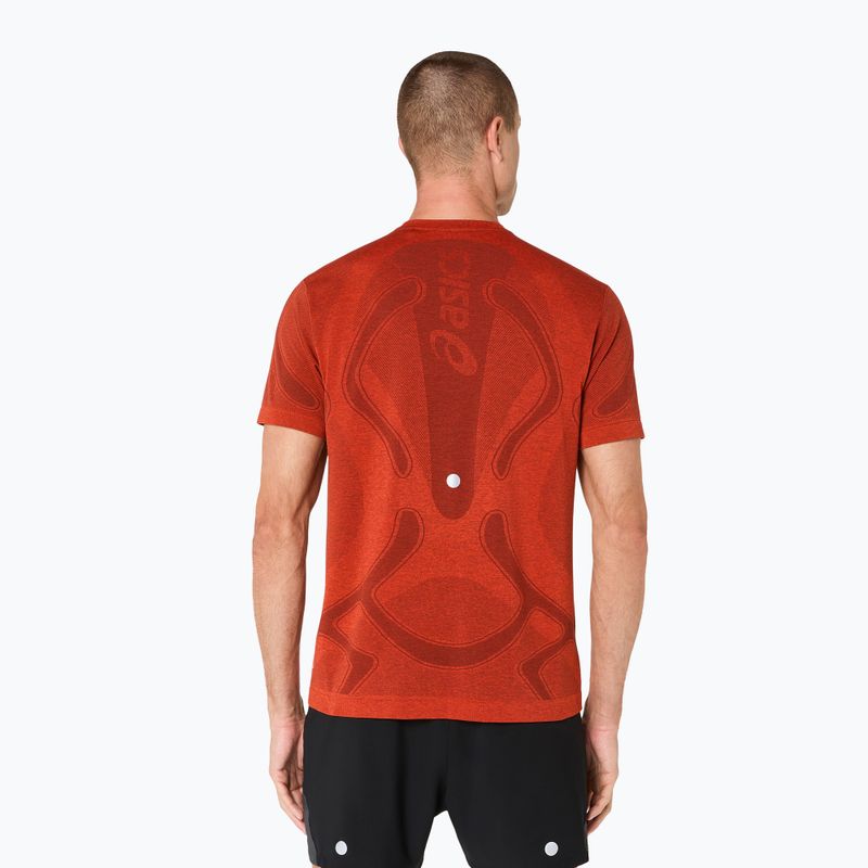 Tricou de alergare pentru bărbați ASICS Road Seamless Top singed red 3