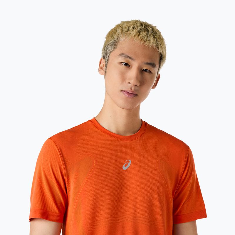 Tricou de alergare pentru bărbați ASICS Road Seamless Top energy orange 4