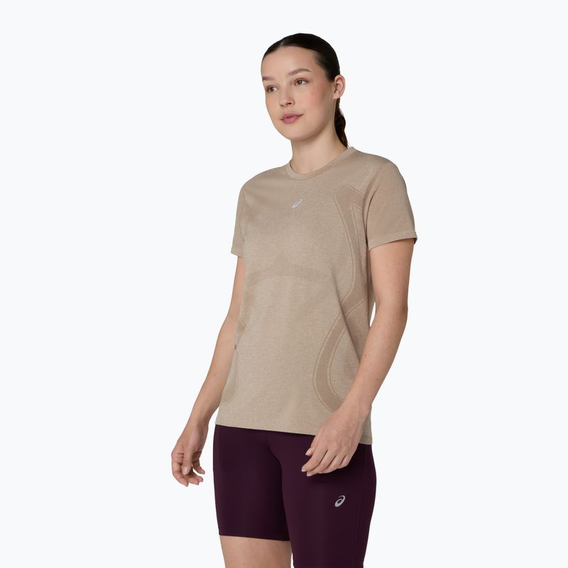 Tricou de alergare pentru femei Asics Road Seamless Ss Top greige 4