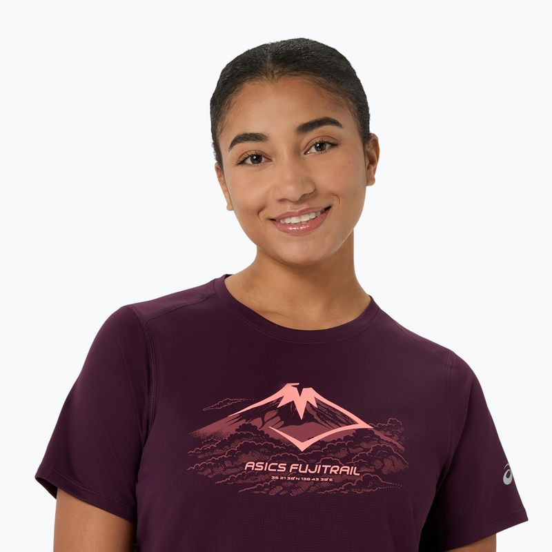Tricou de alergare pentru femei Asics Fujitrail Logo Ss Top Dark Aubergine 5