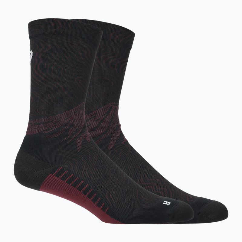 Șosete ASICS Fujitrail Graphic Crew dark aubergine/black