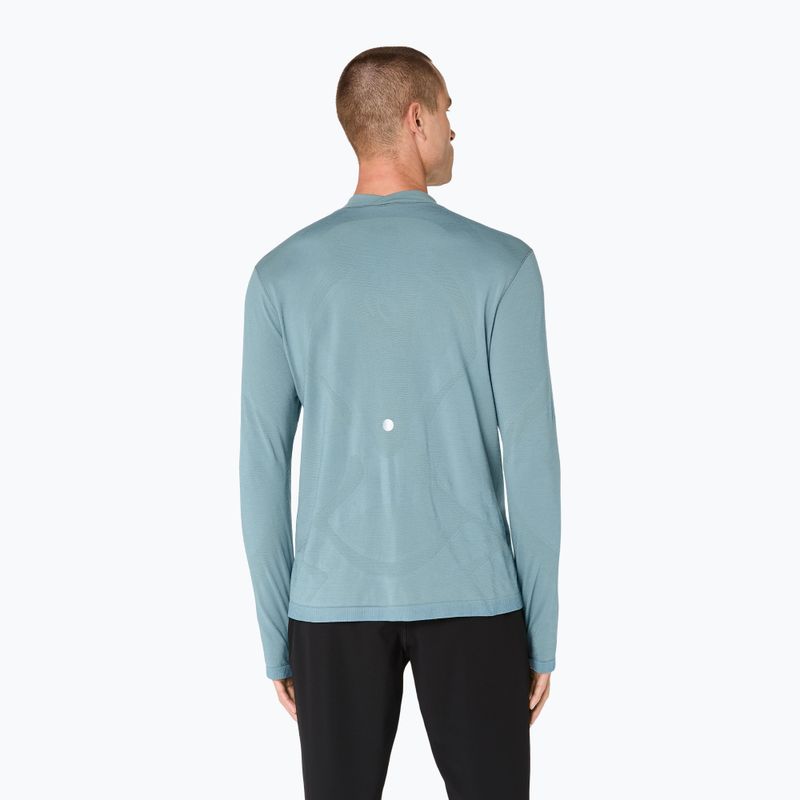 Bluză termoactivă pentru bărbați ASICS Road Winter Seamless Top foggy teal 4