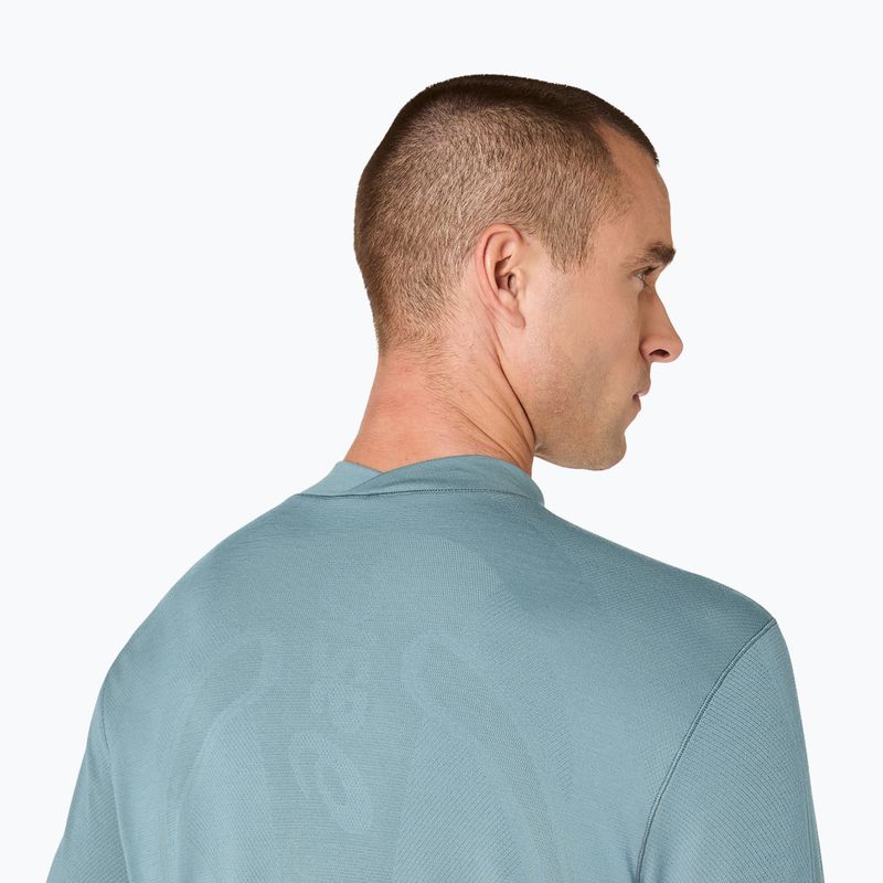Bluză termoactivă pentru bărbați ASICS Road Winter Seamless Top foggy teal 6