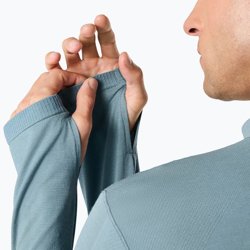Bluză termoactivă pentru bărbați ASICS Road Winter Seamless Top foggy teal 7