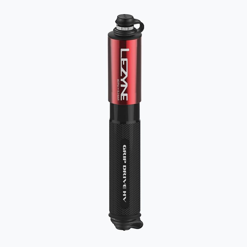 Pompă de bicicletă Lezyne Grip Drive HV S ABS FLEX 90psi red