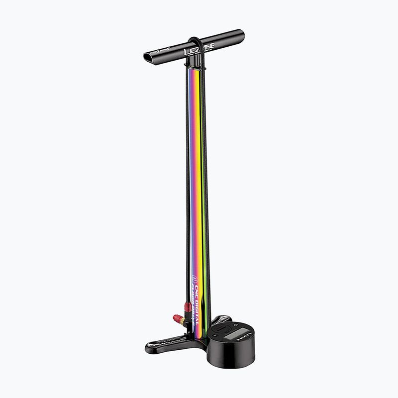 Pompă de bicicletă Lezyne CNC Digital Drive 3.5 neon metallic