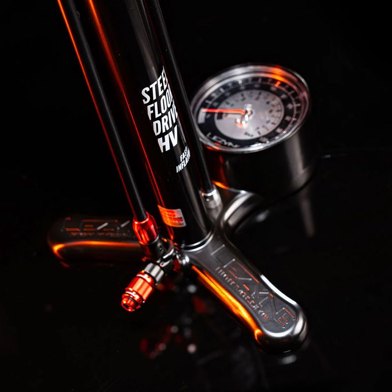 Pompă de bicicletă Lezyne Steel HV Floor Drive 3.5 100psi flat black 5