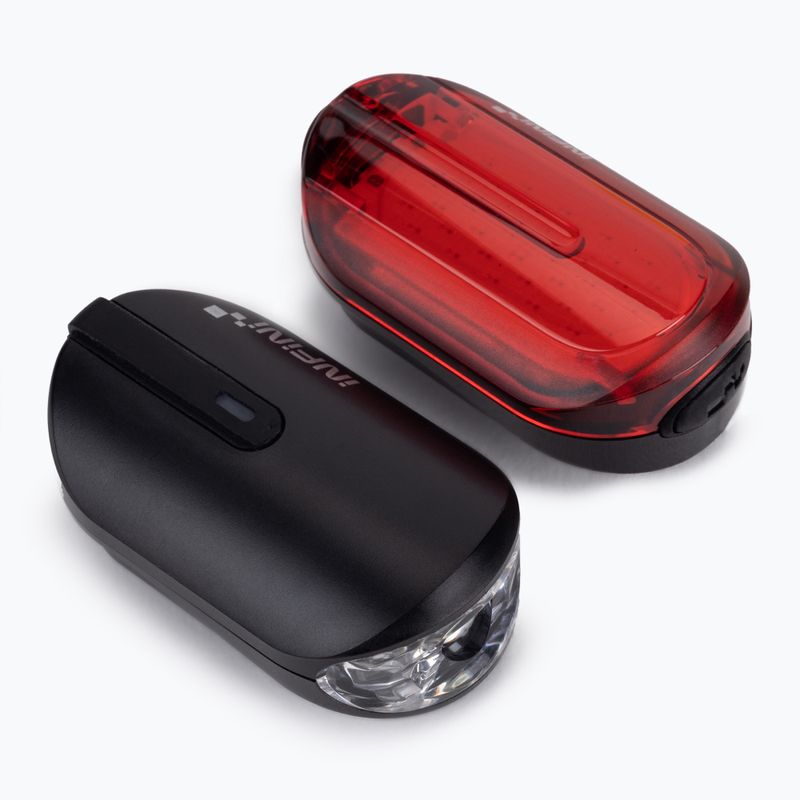 Infini Set Olley Usb set de lumini pentru biciclete negru I-210PR-B