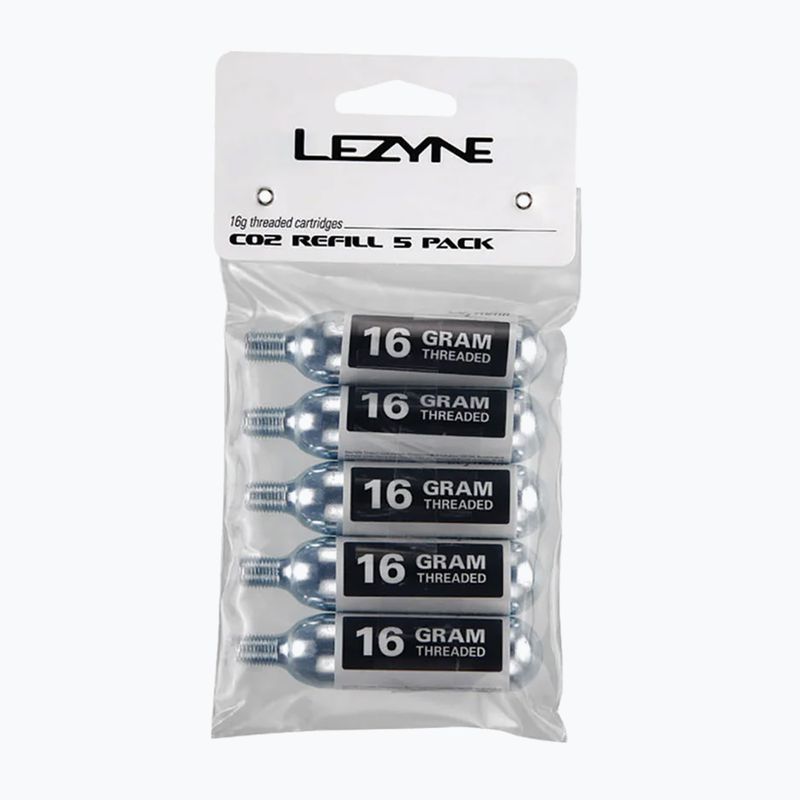 Cartușe de gaz pentru pompa de bicicletă  Lezyne Threaded CO2 16g 5 buc. silver 2