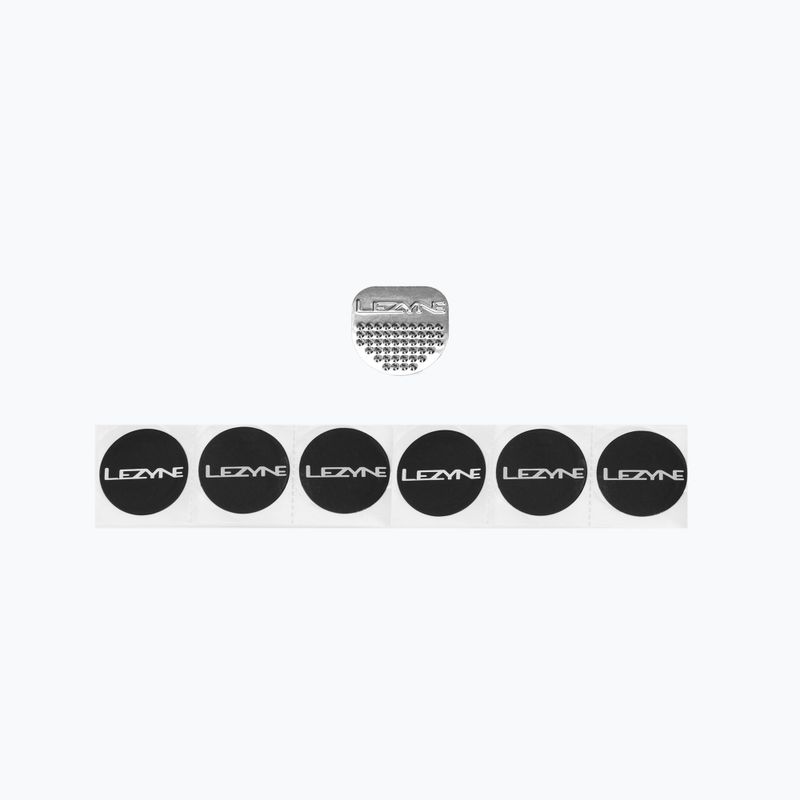 Lezyne set de petice pentru camere de aer interioare SMART KIT BOX 6x petice, răzătoare, 1x petic pentru anvelope negru LZN-1-PK-SMART-V1BOX