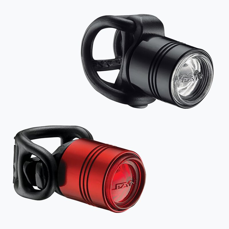 Set de faruri de bicicletă Lezyne Femto Drive Pair black/red