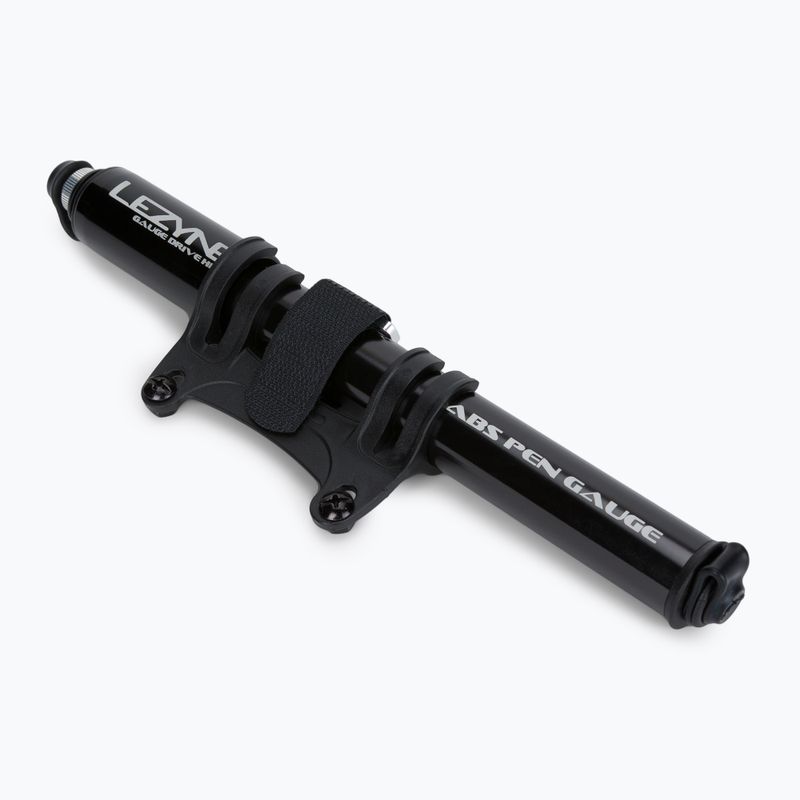 Pompă de mână pentru bicicletă cu manometru LEZYNE GAUGE DRIVE HP M ABS 120psi lung negru LZN-1-MP-GDHP-V1M04