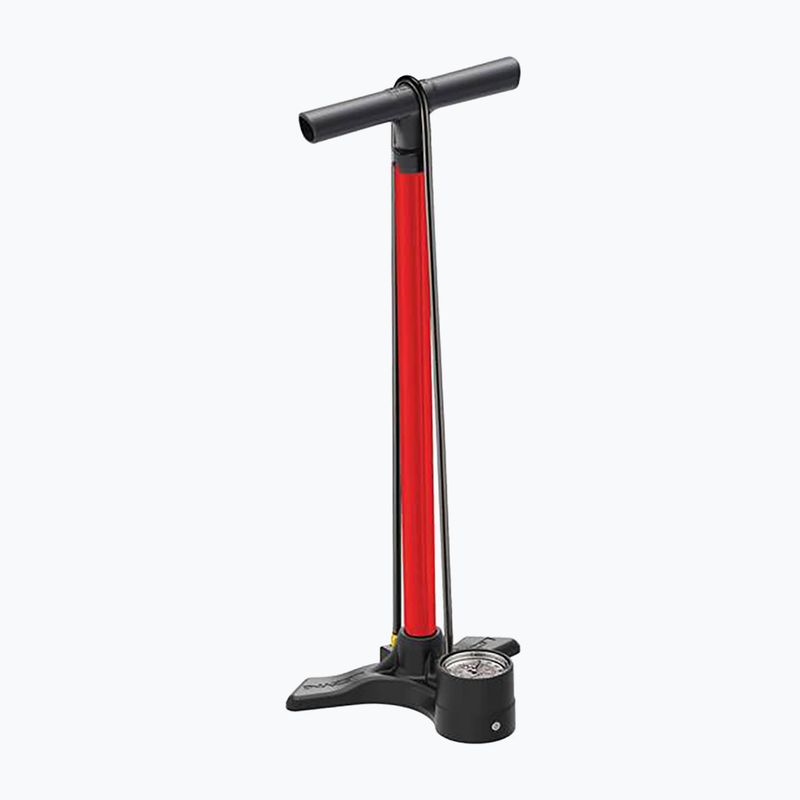 Pompă de bicicletă Lezyne Macro Floor Drive ABS Flip Chuck Presta/Schrader 220psi red