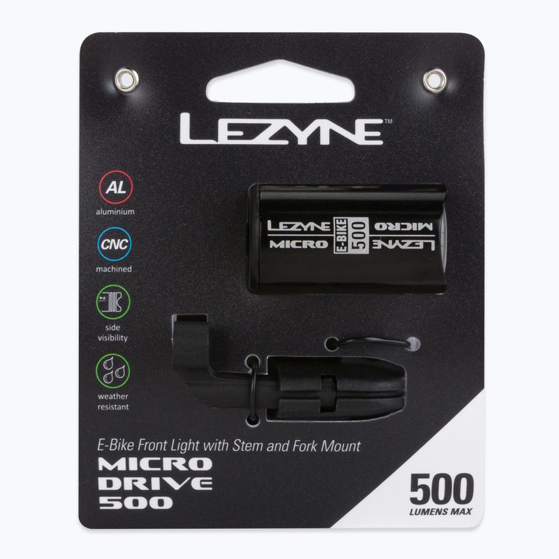 Lezyne Micro Drive 500 ebike lampă frontală pentru biciclete LZN-1-LED-EMICR-V104A