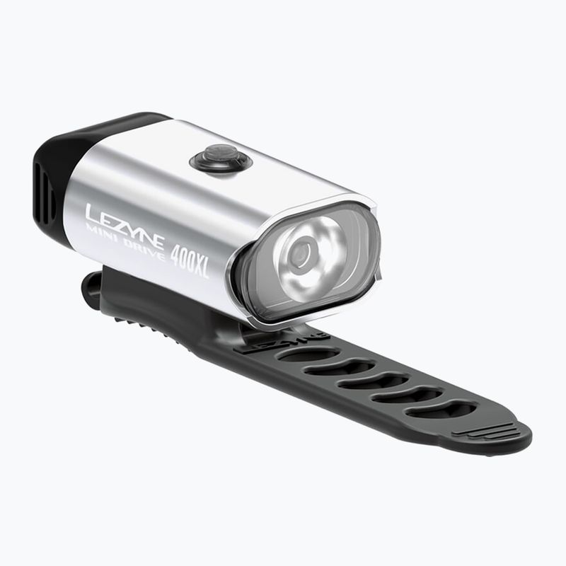 Far de bicicletă față Lezyne Mini Drive 400XL Front gloss silver