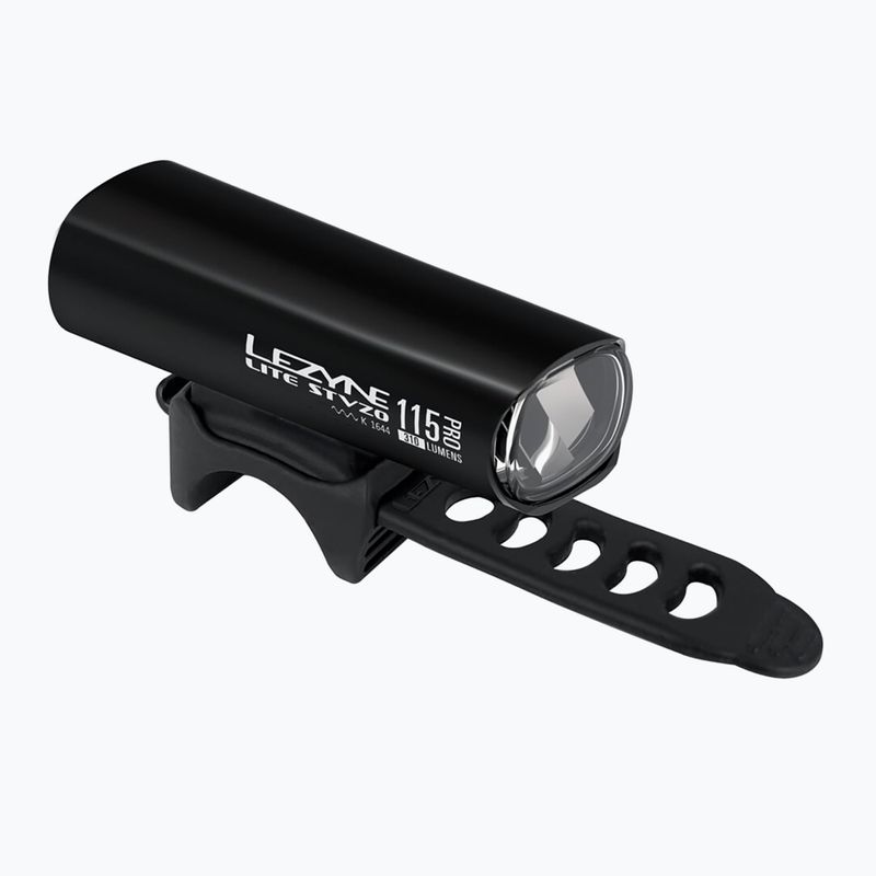 Far de bicicletă față Lezyne Lite Drive StVZO Pro 115 gloss black