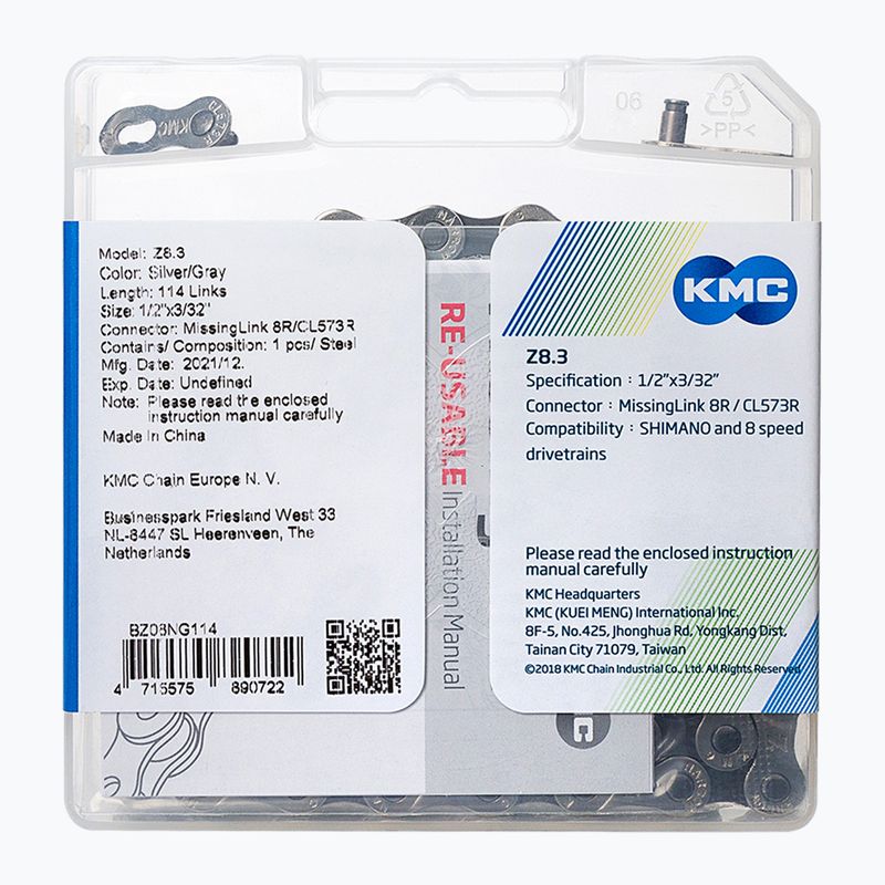 Lanț KMC Z8 x114 gri BZ08NG114 2