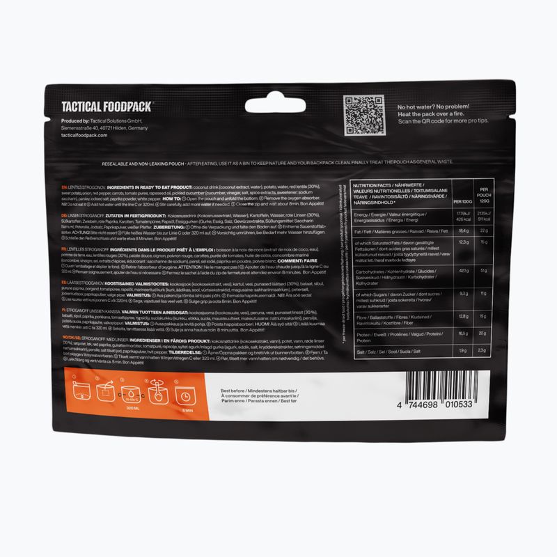 Alimente liofilizate Tactical Foodpack Lentils Strogonoff Vege 120 g 3