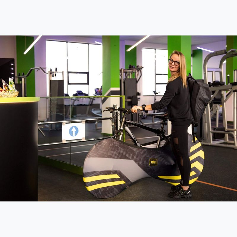 Husă pentru roți de bicicletă VELOSOCK Yellow Lines 3