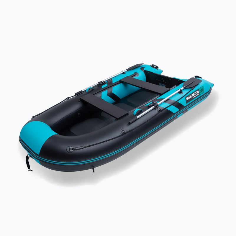Barcă pneumatică pentru patru persoane Gladiator B330 AD black/turquoise 2