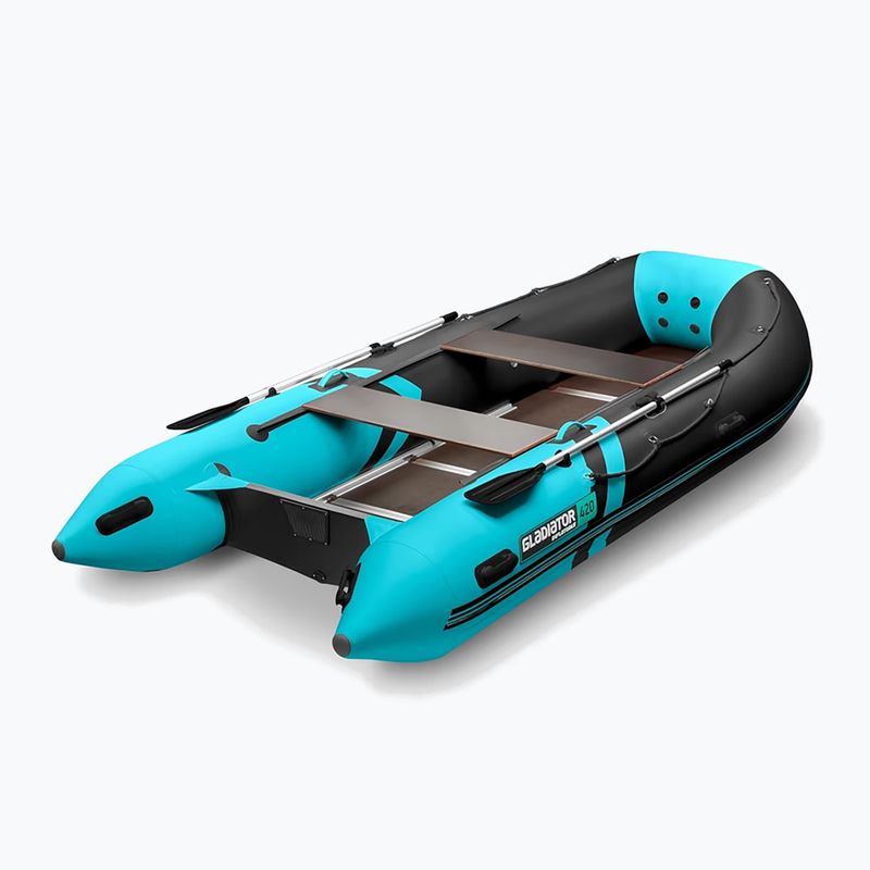 Barcă pneumatică pentru șapte persoane Gladiator B420 AL black/turquoise 4