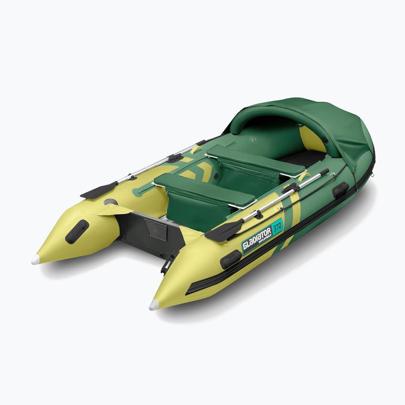 Barcă pneumatică pentru cinci persoane Gladiator C370 AL green/yellow 4