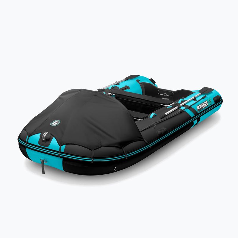 Barcă pneumatică pentru șapte persoane Gladiator C420 AL black/turquoise 4