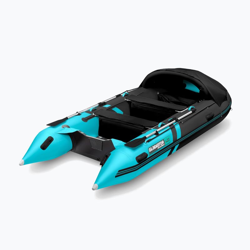 Barcă pneumatică pentru șapte persoane Gladiator C420 AL black/turquoise 5