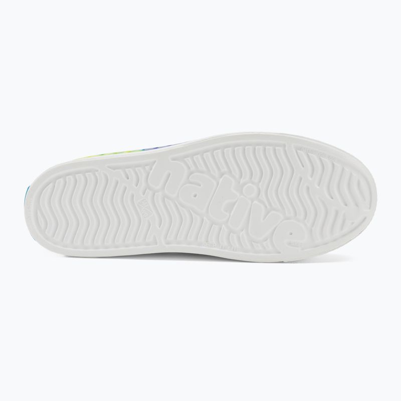 Pantofi de sport pentru copii Native Jefferson Print Shell white/shell white/neon multi tie dye 5