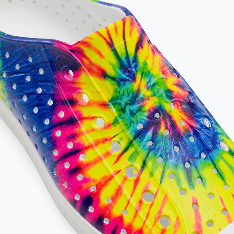 Pantofi de sport pentru copii Native Jefferson Print Shell white/shell white/neon multi tie dye 8
