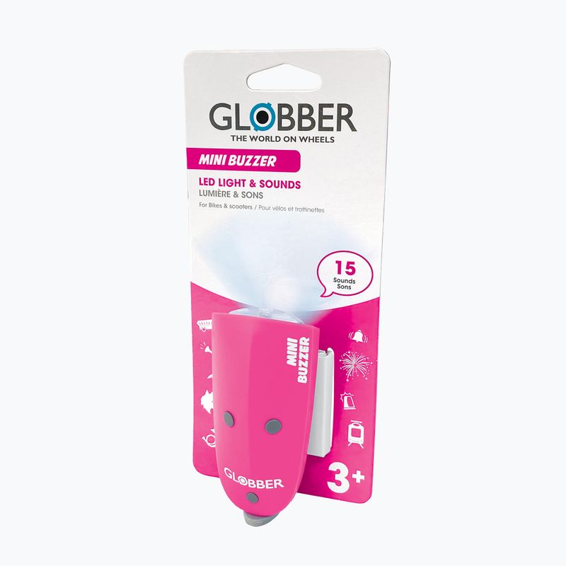 Lampă cu claxon Globber Mini Buzzer deep pink 2