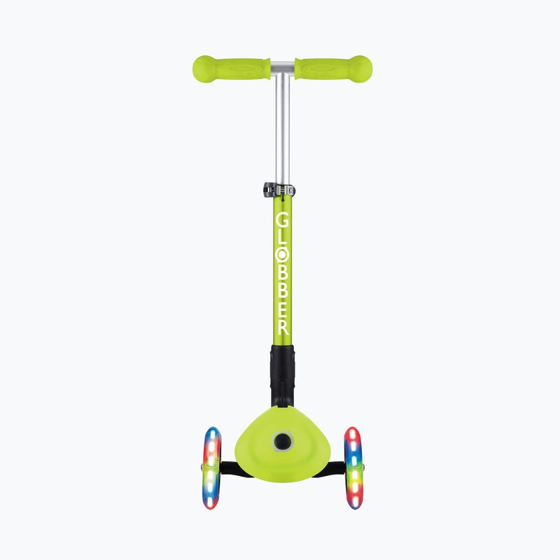 Trotinetă cu 3 roți pentru copii Globber Junior Foldable Lights lime green 3