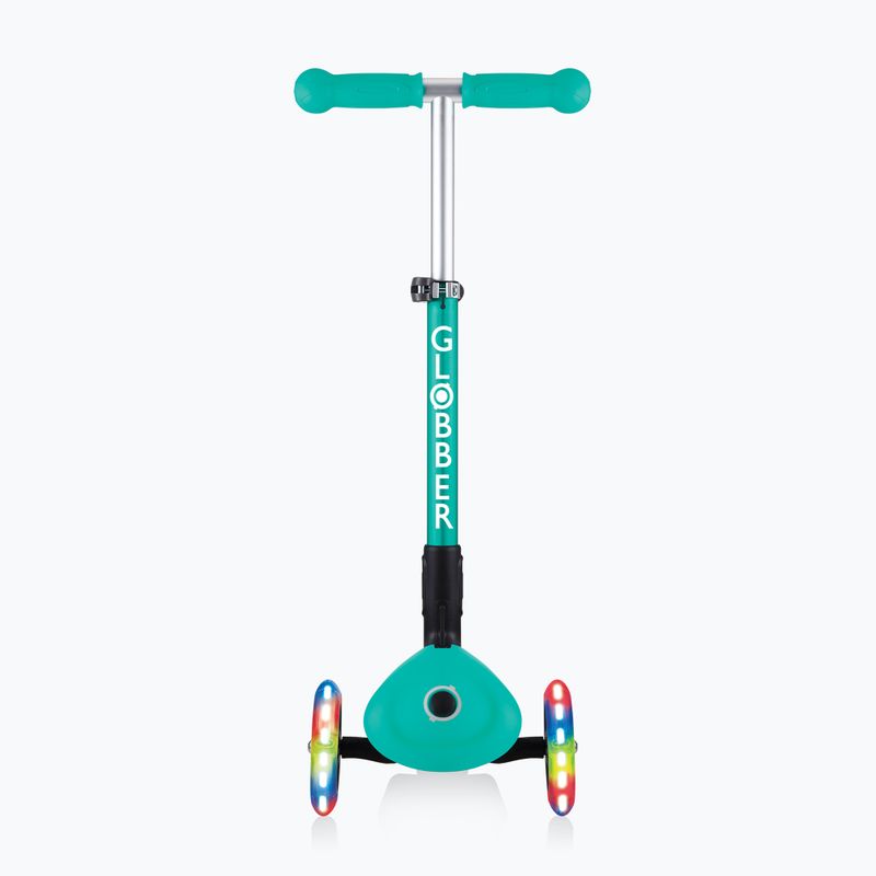 Trotinetă cu 3 roți pentru copii Globber Junior Foldable Lights dark emerald green 3