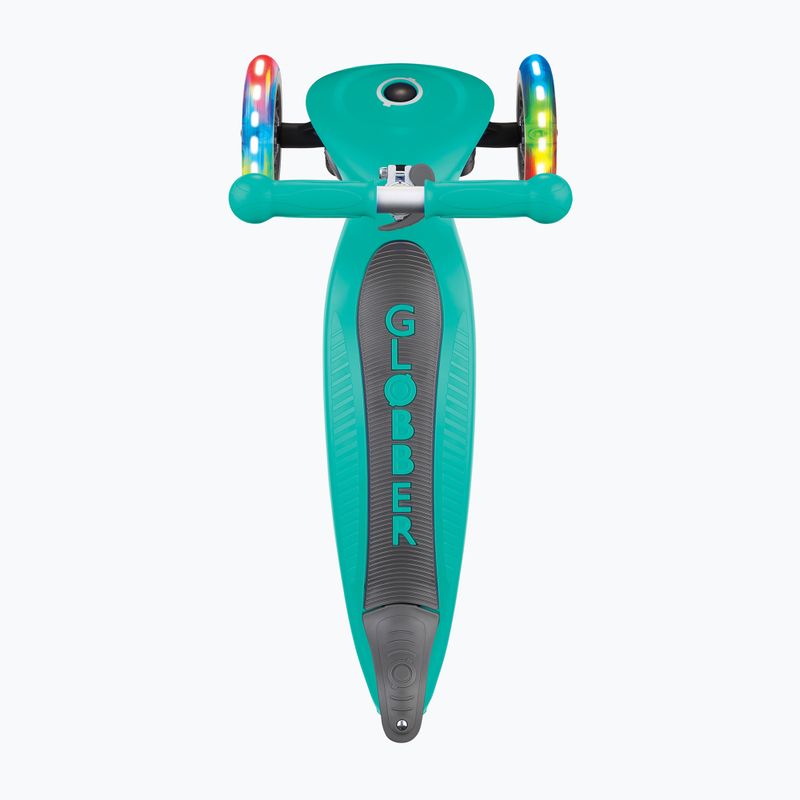 Trotinetă cu 3 roți pentru copii Globber Junior Foldable Lights dark emerald green 4