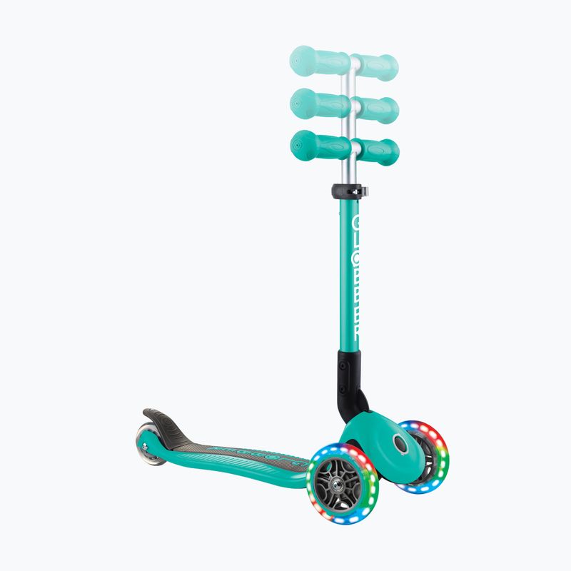 Trotinetă cu 3 roți pentru copii Globber Junior Foldable Lights dark emerald green 7