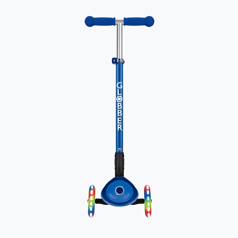 Trotinetă cu 3 roți pentru copii Globber Primo Foldable Plus Lights navy blue 4