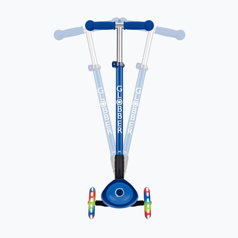 Trotinetă cu 3 roți pentru copii Globber Primo Foldable Plus Lights navy blue 8