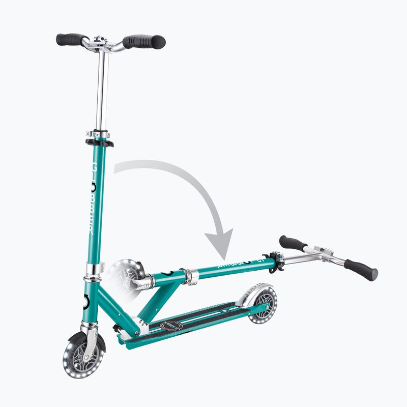 Trotinetă urbană pentru copii Globber Flow Element Lights jade 7