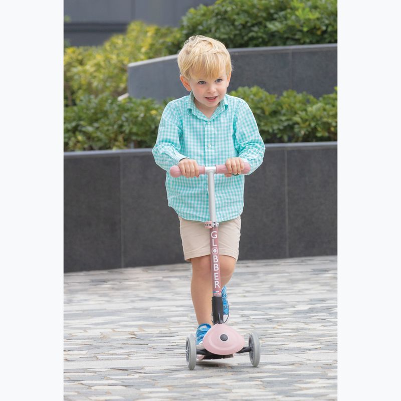 Trotinetă cu 3 roți pentru copii Globber Junior Foldable Lights Eco berry 9