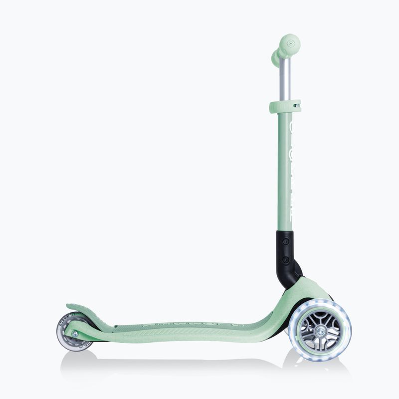 Trotinetă cu 3 roți pentru copii Globber Junior Foldable Lights Eco pistachio 2