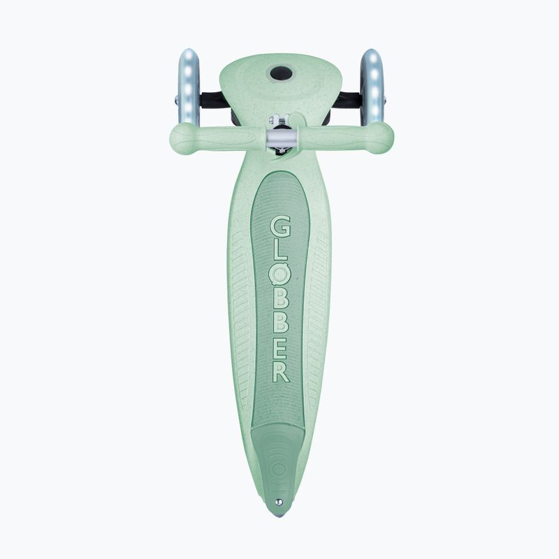 Trotinetă cu 3 roți pentru copii Globber Junior Foldable Lights Eco pistachio 4