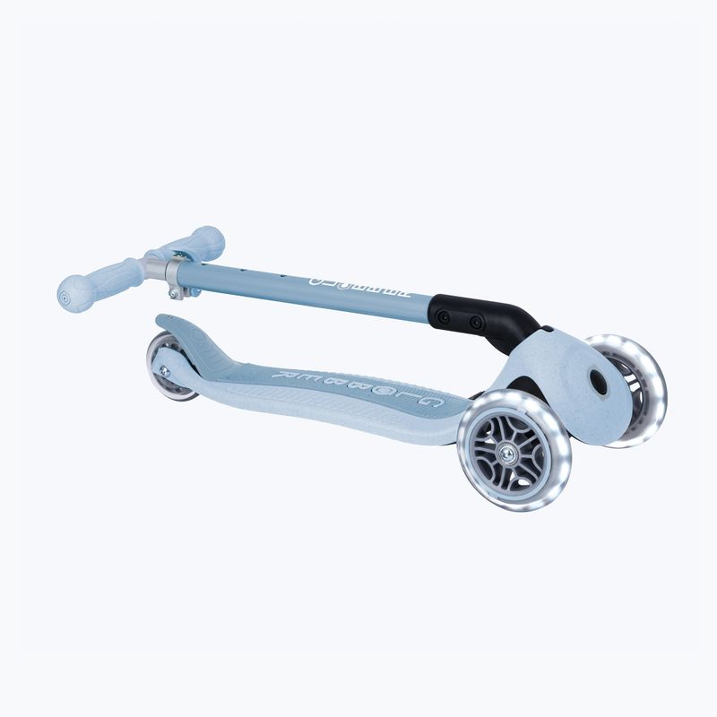 Trotinetă cu trei roți pentru copii Globber Junior Primo Foldable Lights Eco blueberry 5