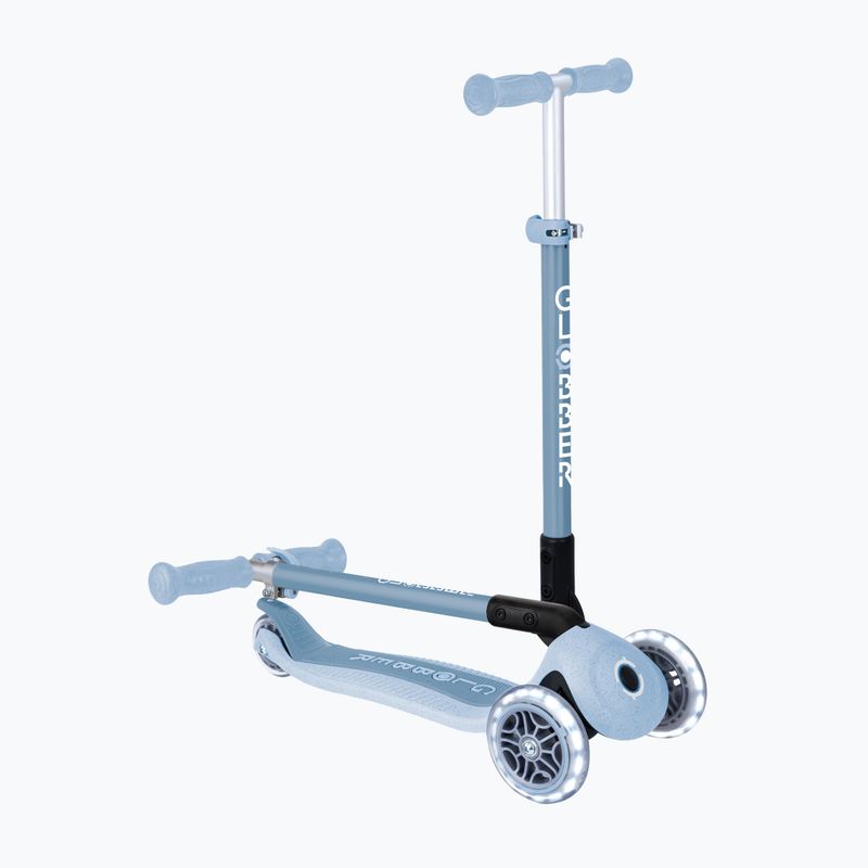 Trotinetă cu trei roți pentru copii Globber Junior Primo Foldable Lights Eco blueberry 6