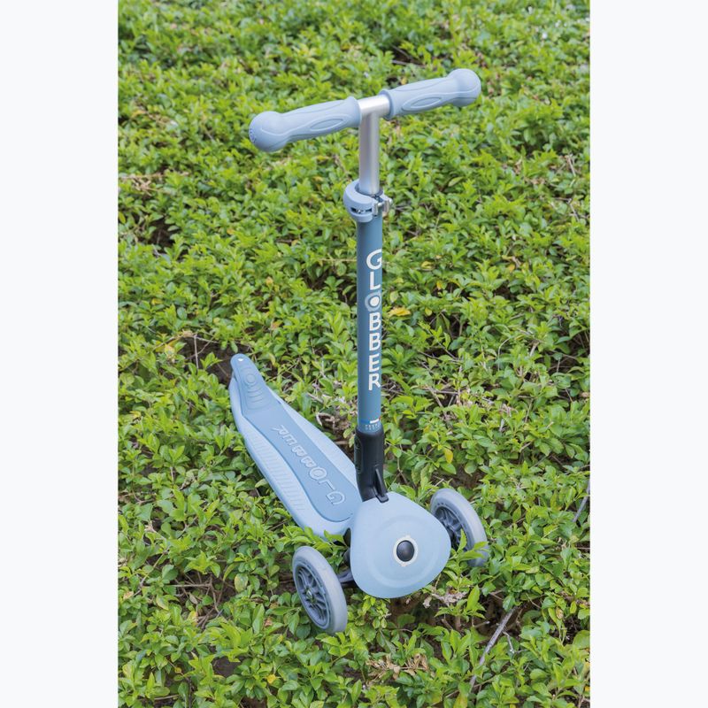 Trotinetă cu trei roți pentru copii Globber Junior Primo Foldable Lights Eco blueberry 10