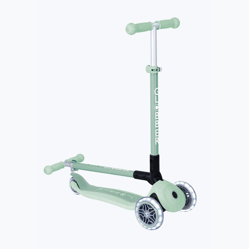 Trotinetă cu trei roți pentru copii Globber Junior Primo Foldable Lights Eco pistachio 9