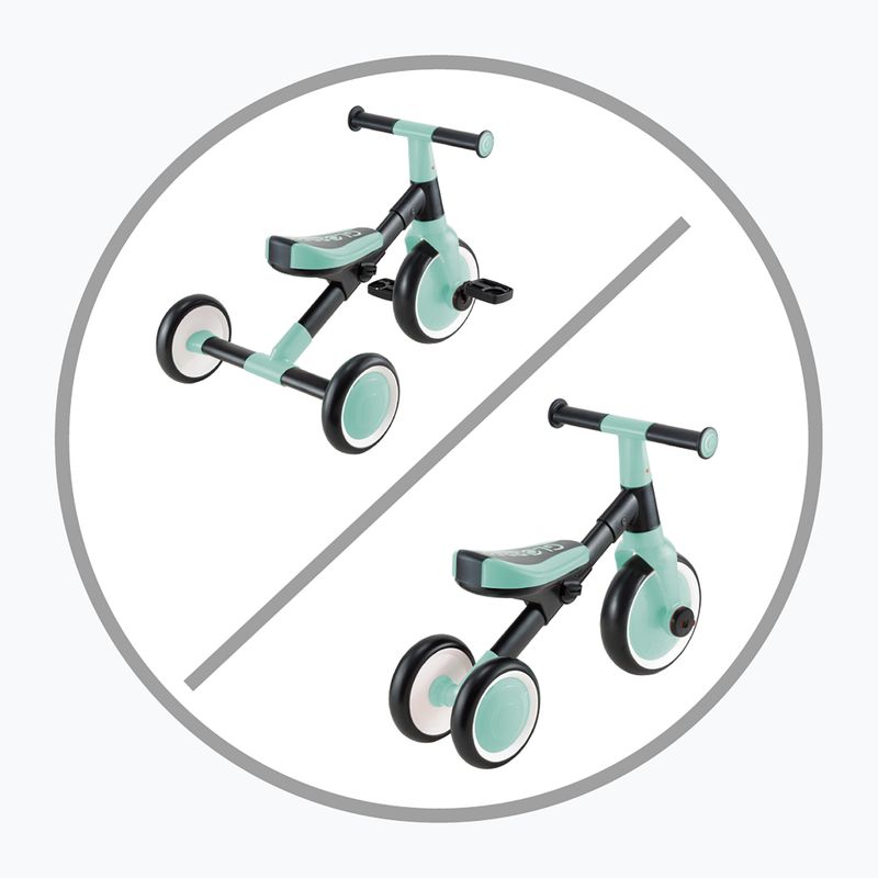 Bicicletă de echilibru cu trei roți Globber Learning Trike 2w1 mint 13