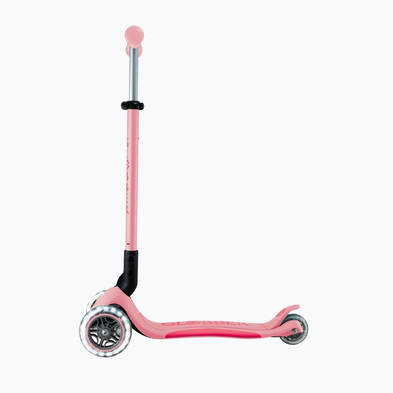 Trotinetă cu 3 roți pentru copii Globber Primo Foldable Plus Lights pastel pink 2