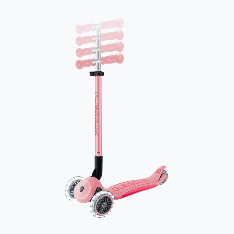 Trotinetă cu 3 roți pentru copii Globber Primo Foldable Plus Lights pastel pink 8