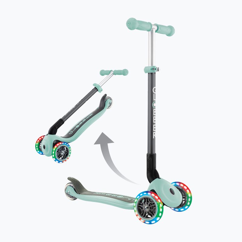 Trotinetă cu 3 roți pentru copii Globber Primo Foldable Lights mint 6