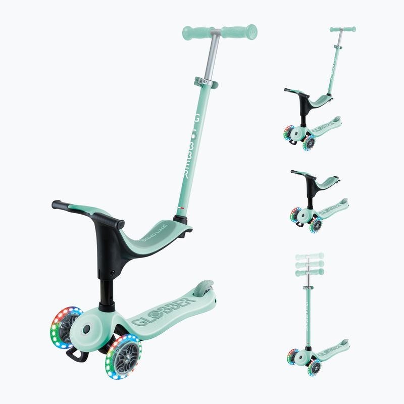 Trotinetă cu 3 roți pentru copii Globber Go.Up Sporty Lights pastel pink